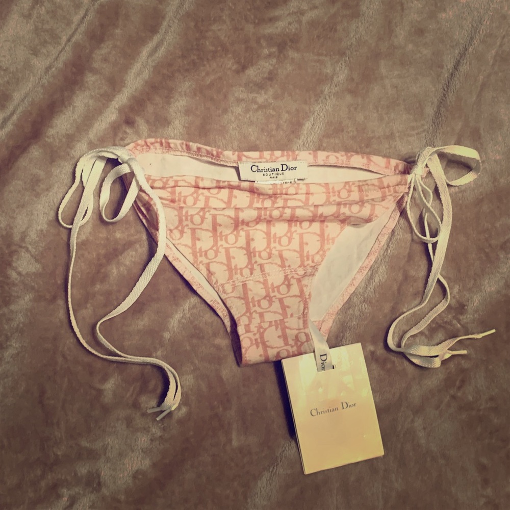 CHRISTIAN DIOR Pink Bikini Bottoms